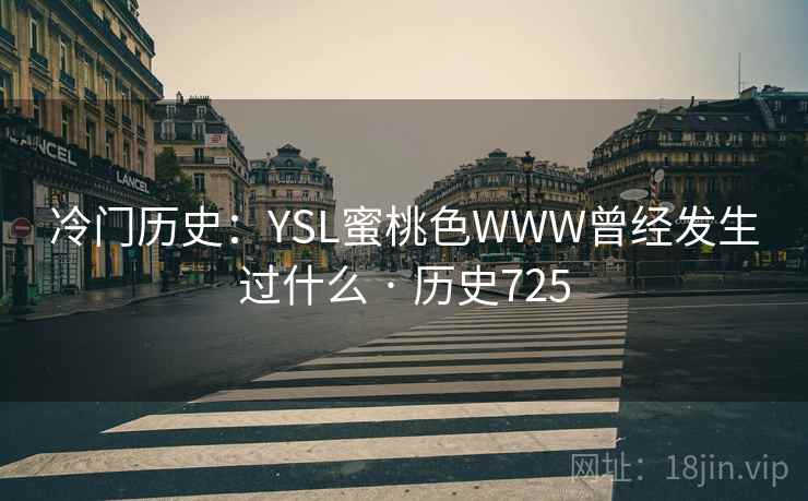 冷门历史：YSL蜜桃色WWW曾经发生过什么 · 历史725